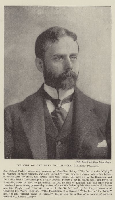 Schriftsteller des Tages, Mr. Gilbert Parker von Walter Crane